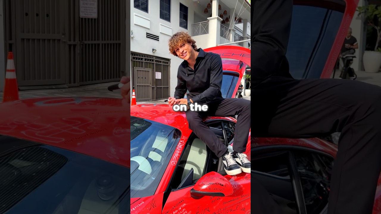 Writing my Subscribers on my Porsche!