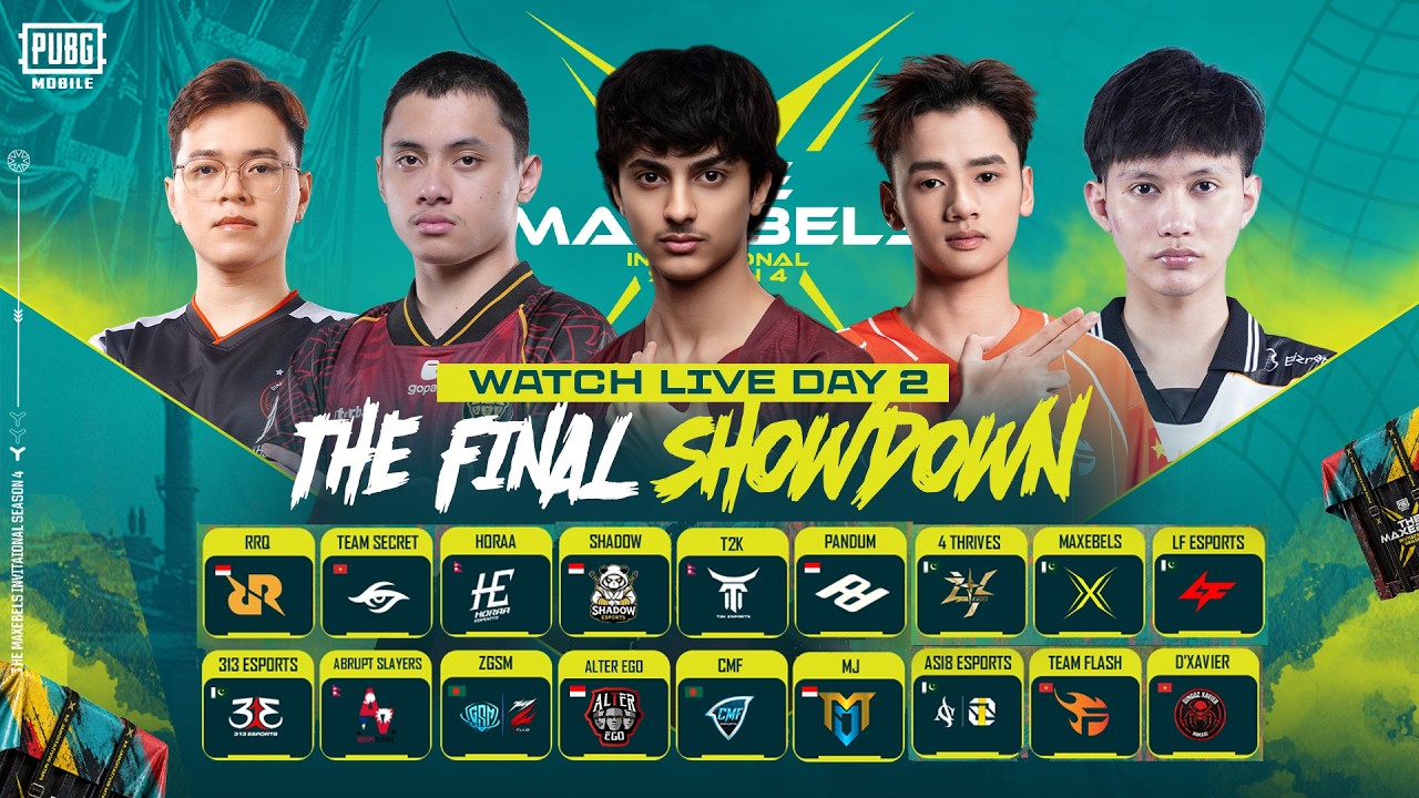 PUBGM THE MAXEBELS INVITATIONAL SEASON 4  | FINALS DAY - 2 | Ft. #AE #4T #ASI8 #FL #RRQ  #HORAA