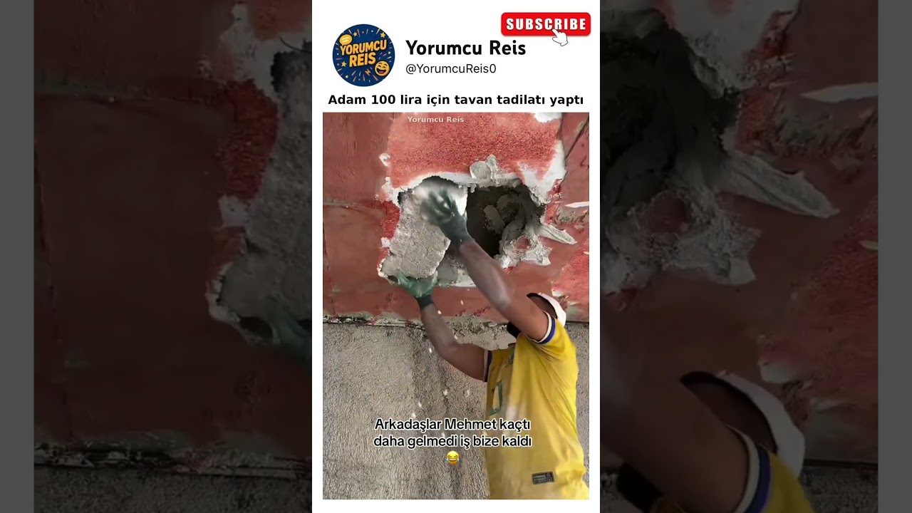 Adam 100 lira için tavan tadilatı yaptı