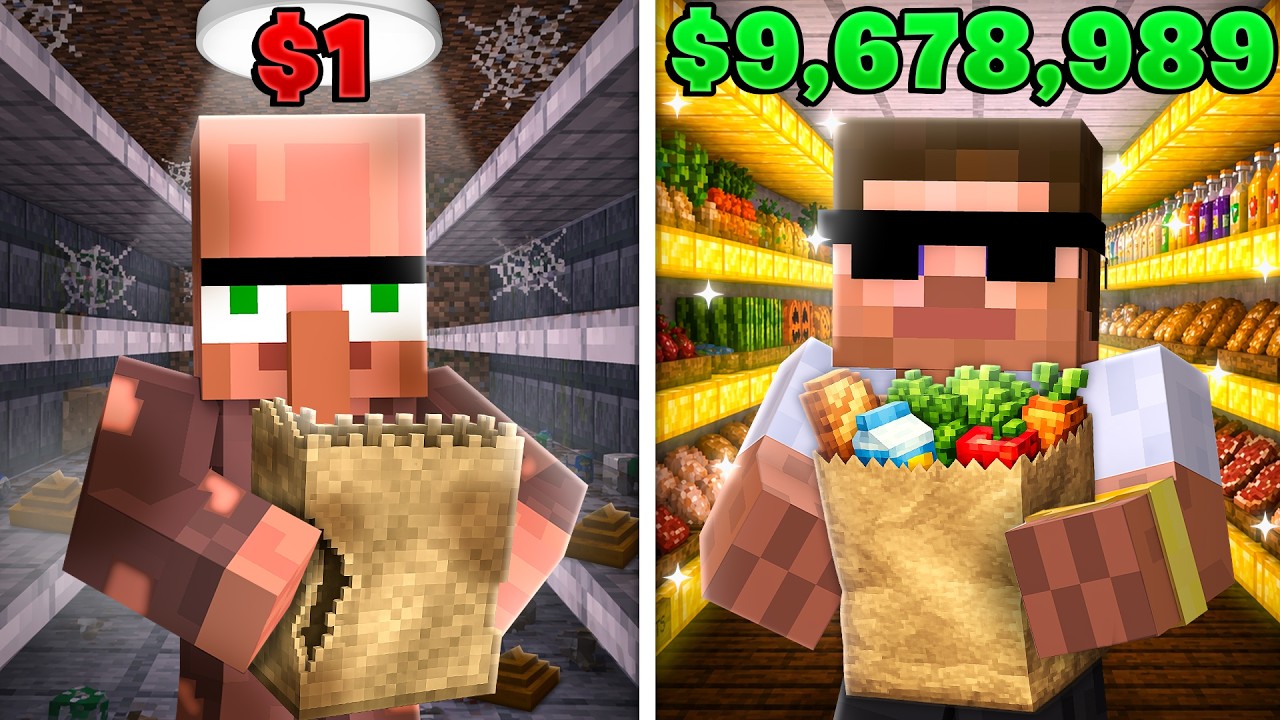 $1 vs $9,999,999 STORE in Minecraft!