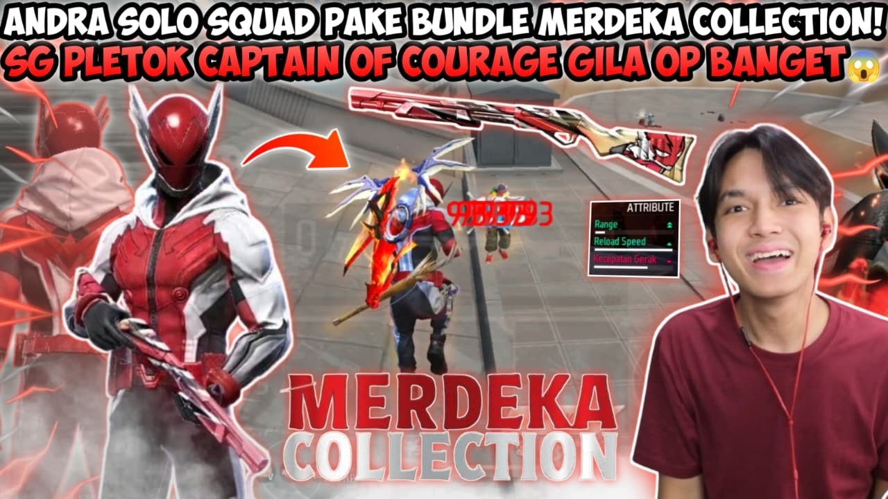 ANDRA SOLO SQUAD PAKE BUNDLE MERDEKA COLLECTION + SG PLETOK CAPTAIN OF COURAGE GILA OP BANGET GUYS😱