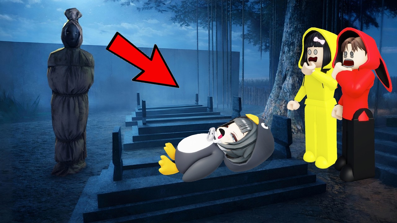 Kak Yuta, Mio Dan Celine Gugugaga Pinguin Jaga Kuburan Dihari Ke 4 || ROBLOX