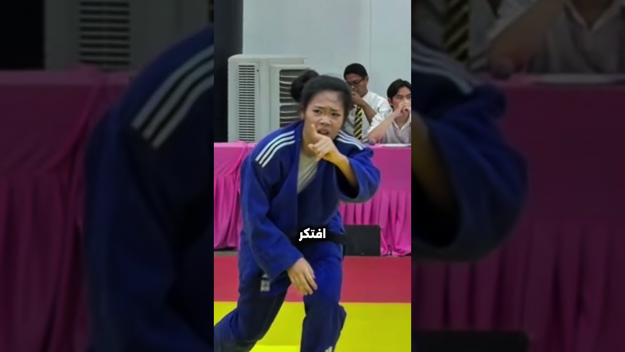 صباعها انخلع… وكملت! 😳🥋#كاراتيه #روح_قتالية #مستحيلة