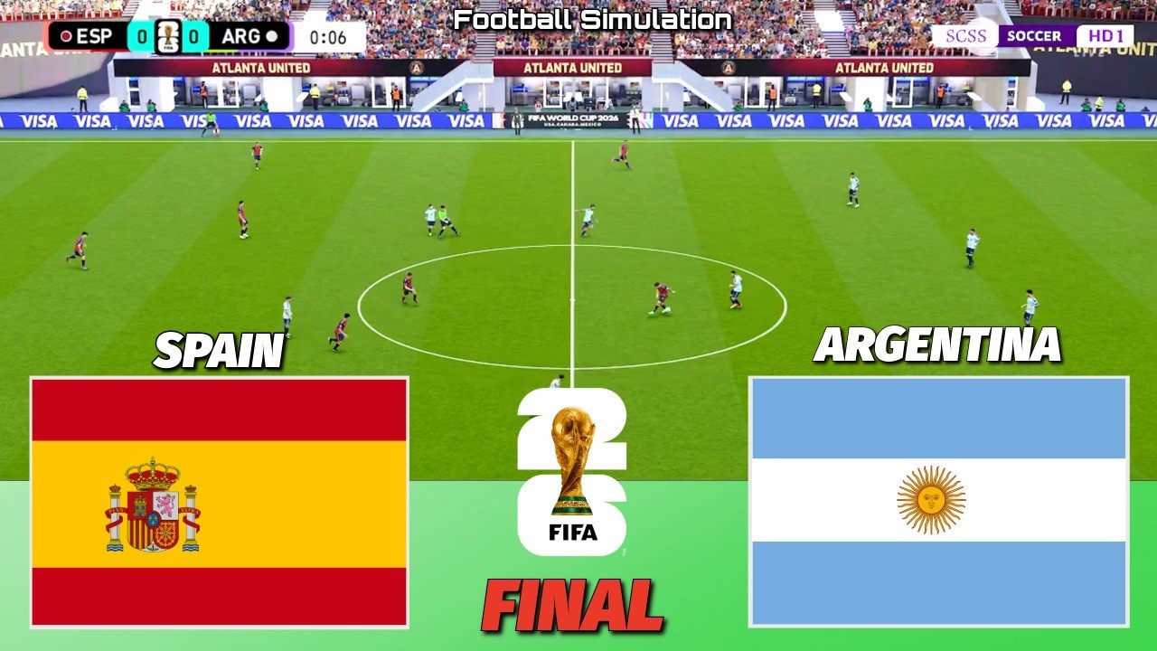 🔴 LIVE | Spain vs Argentina - Final - FIFA World Cup 2026 | PES 21 Simulation