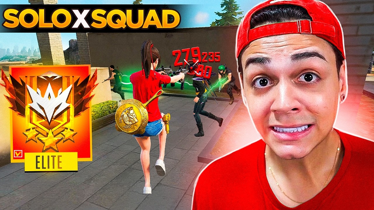 FIZ 54 KILLS  EM PARTIDAS IMPOSSÍVEIS NA LIGA ELITE SOLO X SQUAD!! FREE FIRE