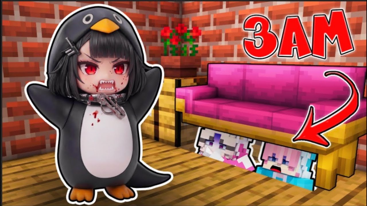 MOMON & ATUN SEMBUNYI di BAWAH SOFA UNTUK MENGHINDARI MONSTER GUGUGAGA di MINECRAFT