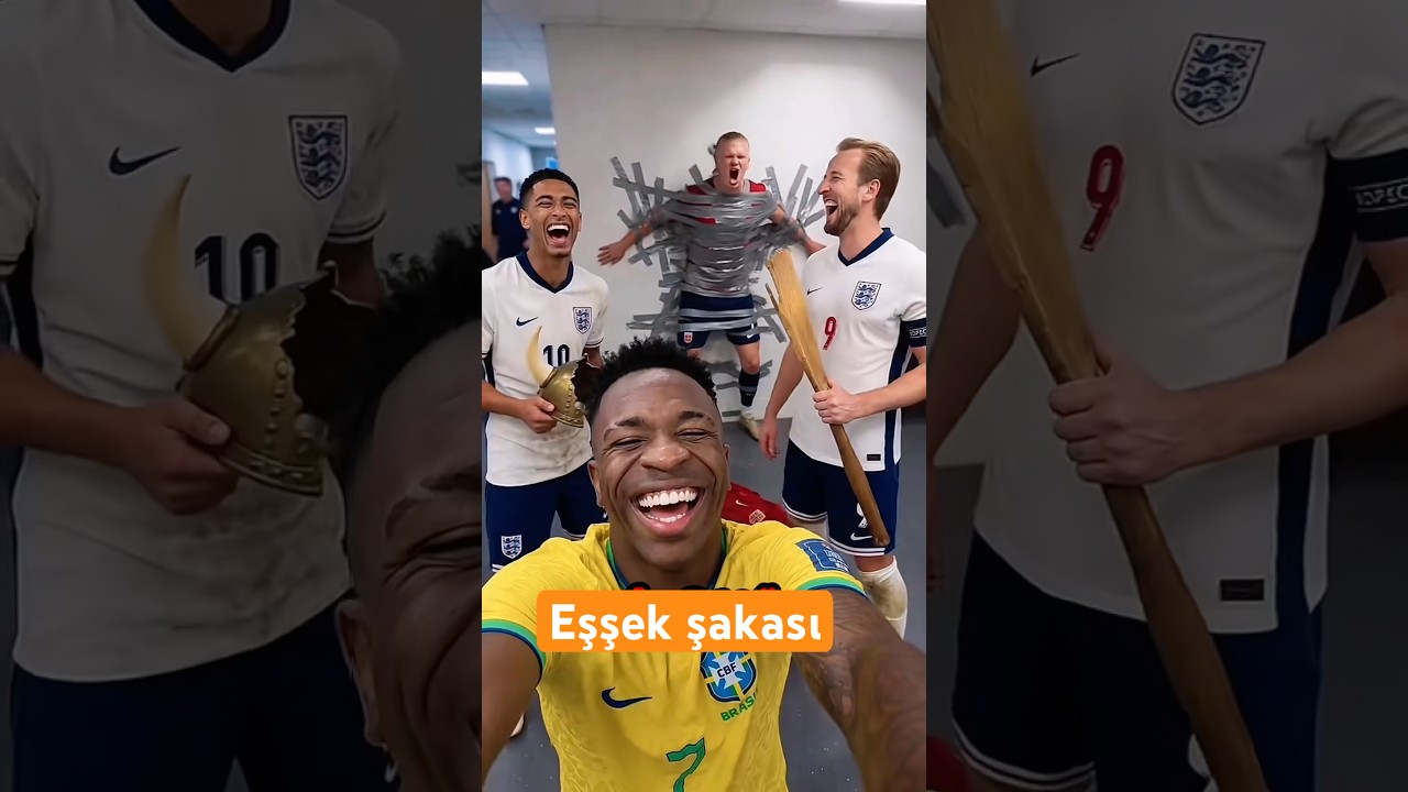 Haaland’ı Duvara Bantlayıp Eşek Şakası Yapan Yıldızlar Kadrosu! 😂 ⚽