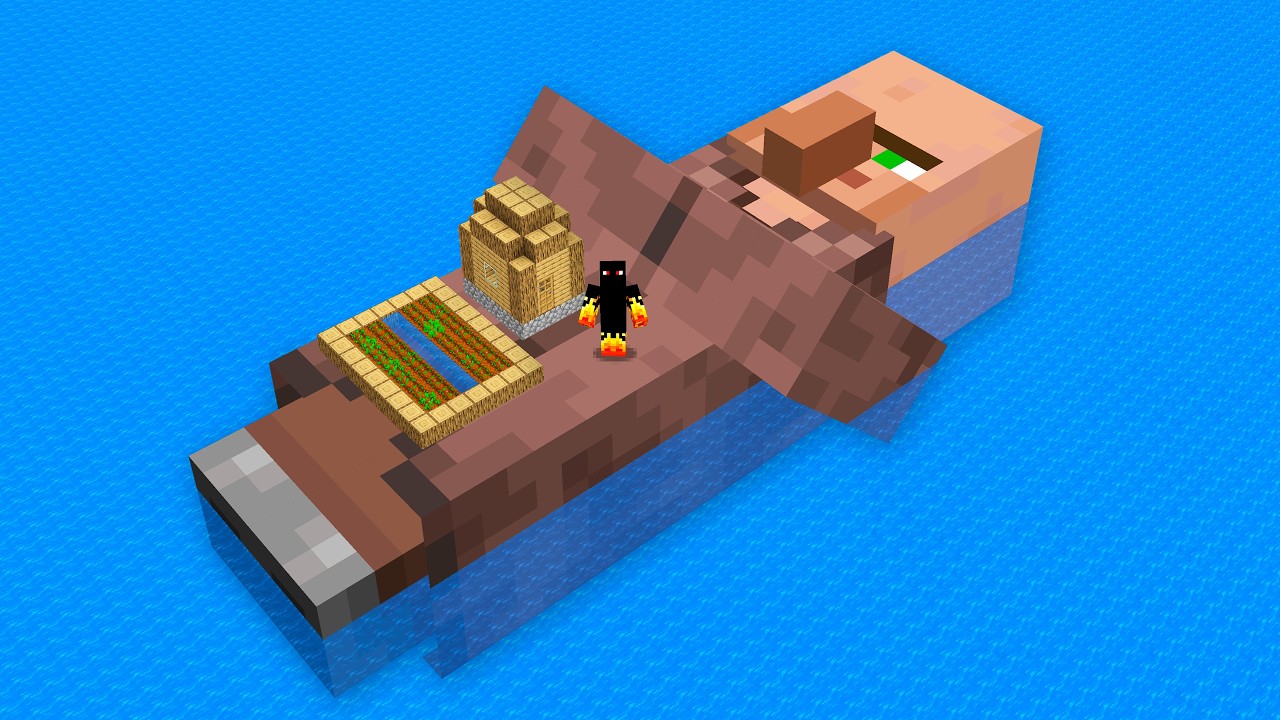 SOBREVIVI EM UM VILLAGER GIGANTE NO MINECRAFT