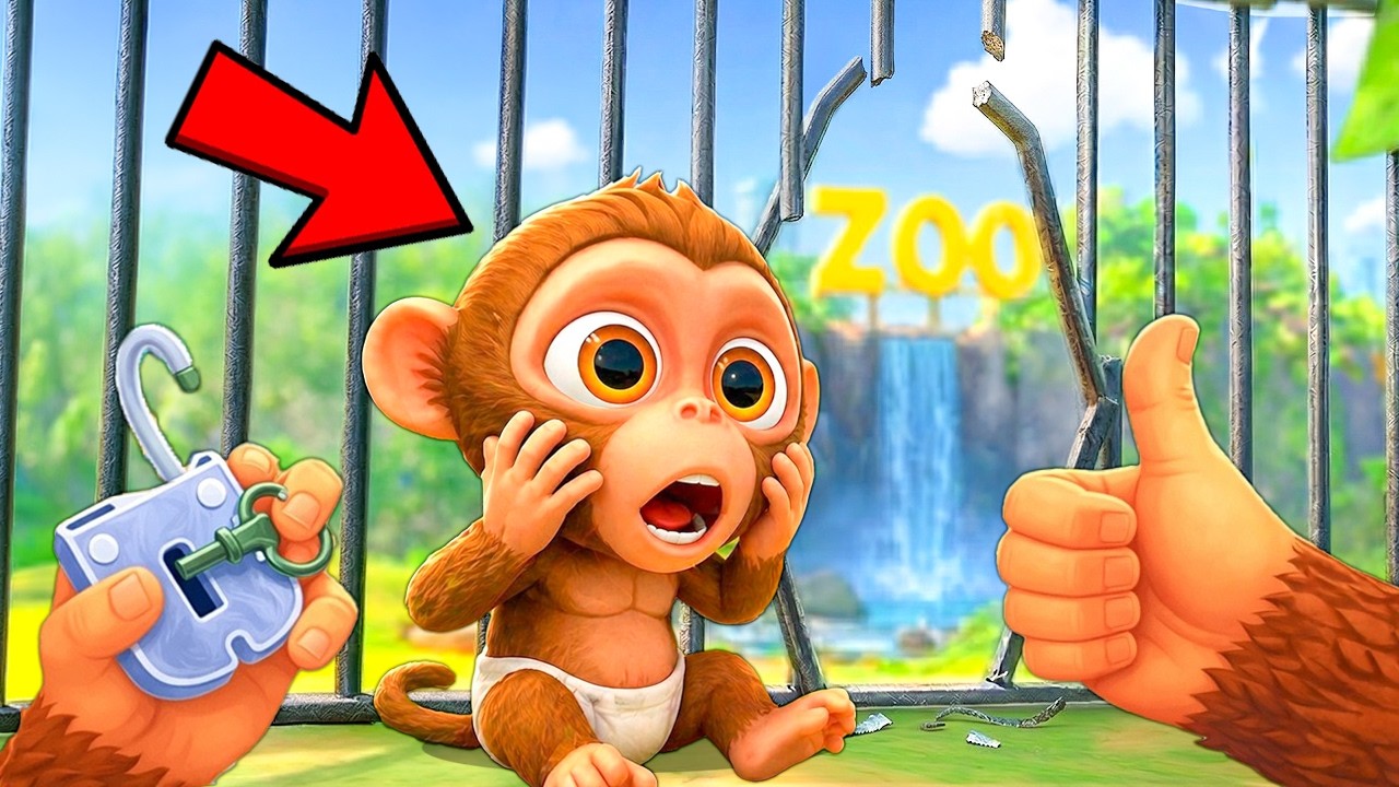خطة الهروب مع موزو القرد ! 😨 ما توقعت اللي صار !😱💀 | I Am Monkey VR
