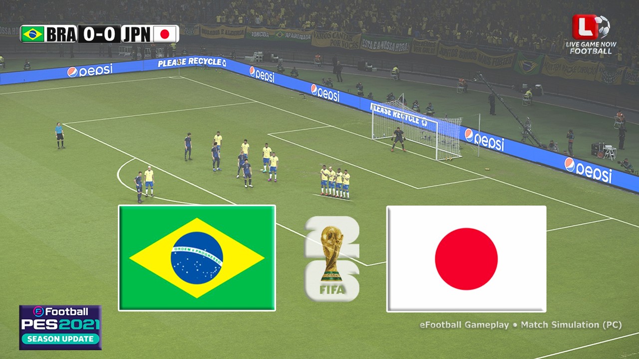 Brazil vs Japan | World Cup 2026 Match Simulation | eFootball PES 2021 Gameplay | PC