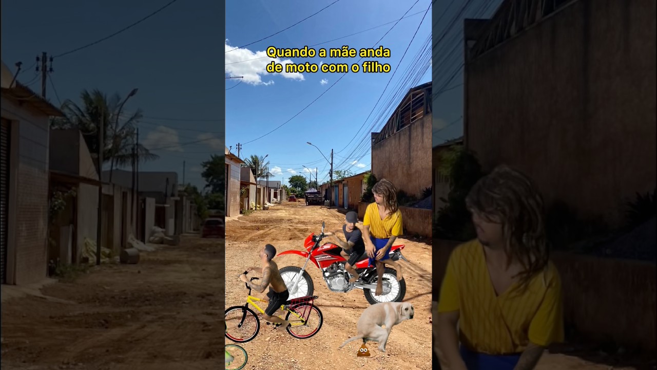 QUANDO A MÃE ANDA DE MOTO COM O FILHO