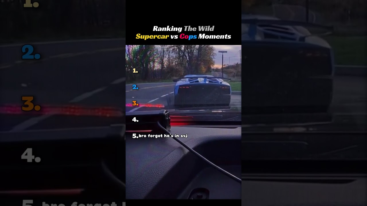 Ranking Supercar vs Cops moments