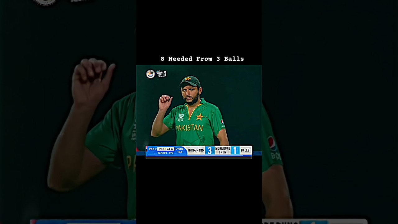 India vs Pakistan thriller match// 8 runs needed from 3 balls #cricket #cricketlover #indvpak