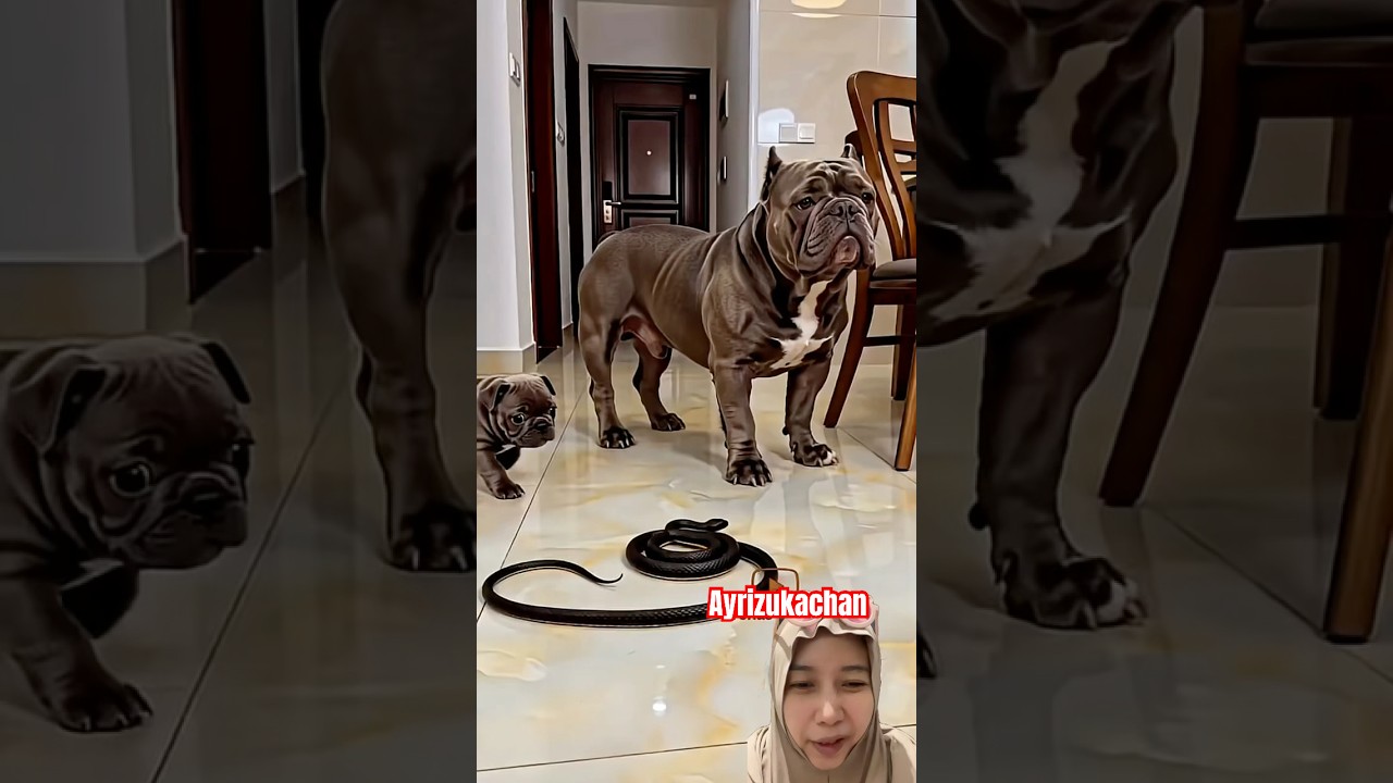 Dikira ular mainan doggy ini lompat2 #funny #pets #shortvideos #dog