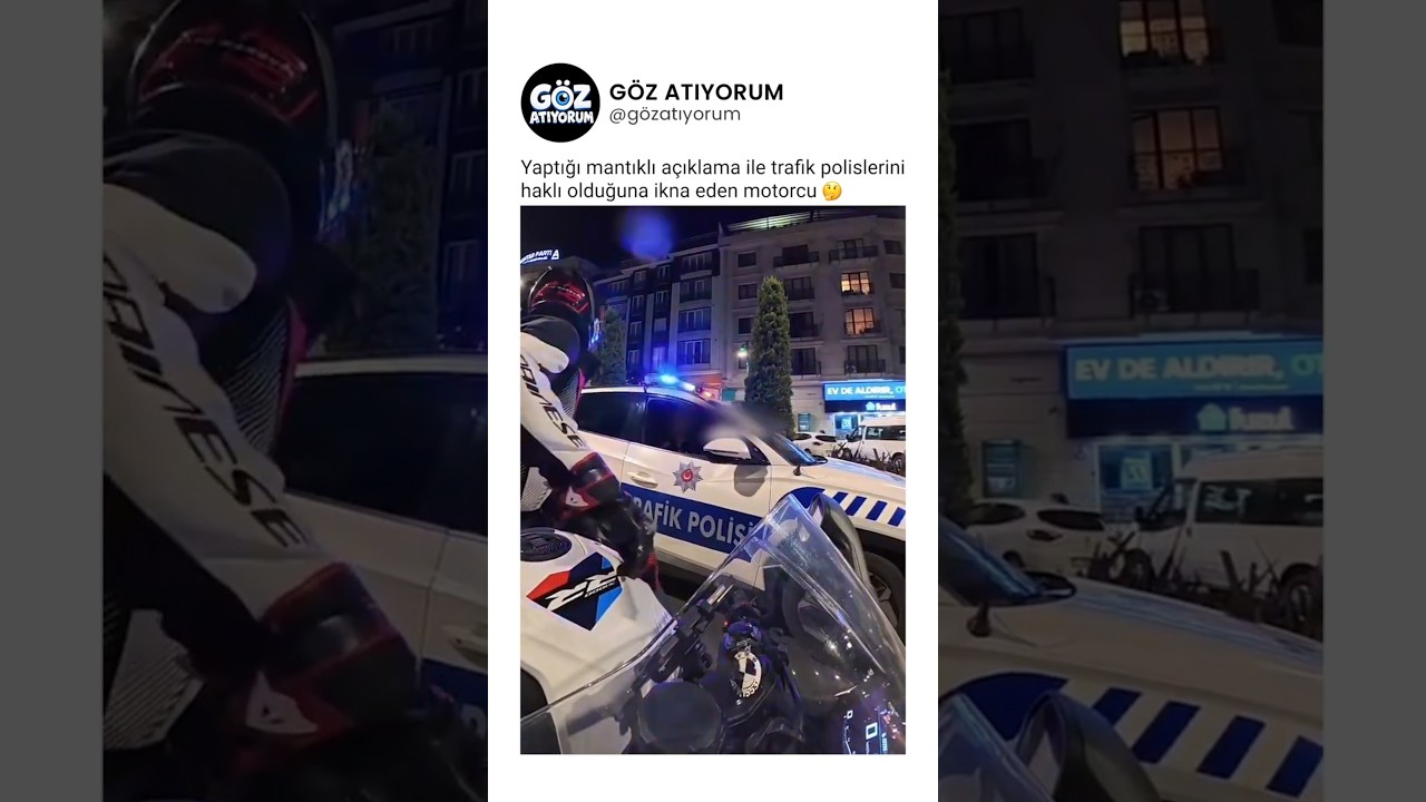 Yaptığı mantıklı açıklama ile trafik polislerini haklı olduğuna ikna eden motorcu 🤔