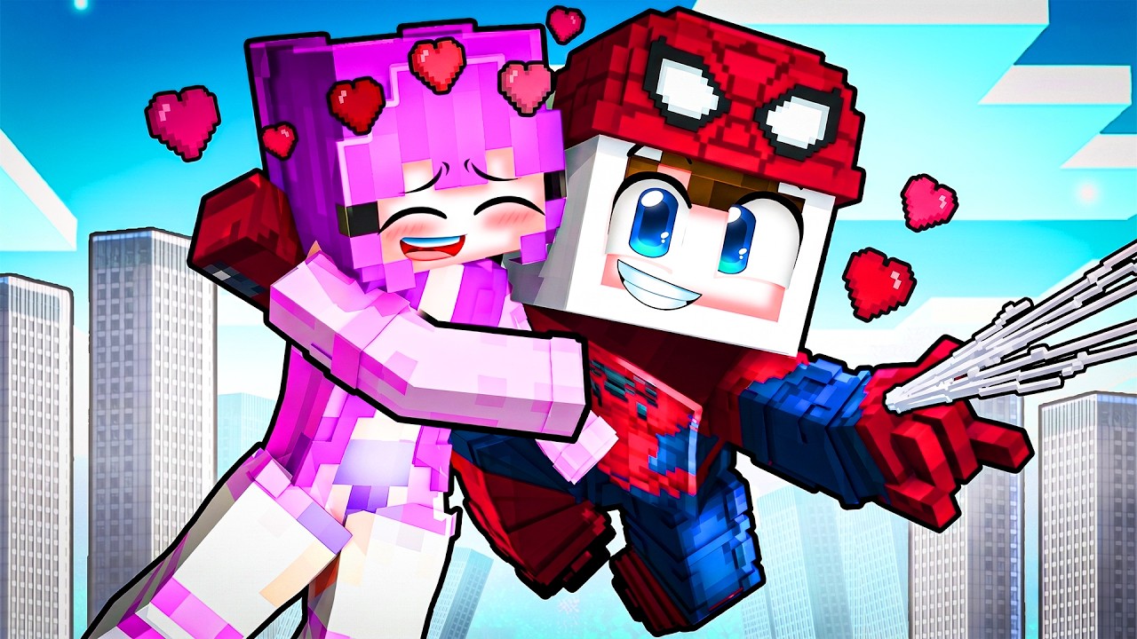 GİZLİCE ÖRÜMCEK ADAM OLDUM VE ECE BANA AŞIK OLDU 😱 Minecraft