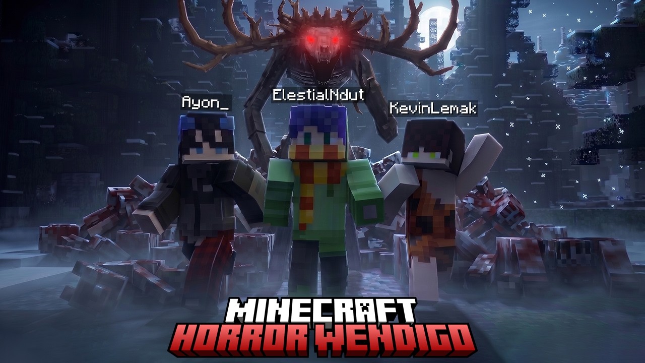 Gw ADAIN CHALLANGE BERTAHAN HIDUP DI MINECRAFT HORROR WENDIGO! ... (BANYAK JUMPSCARE! + MERINDING)