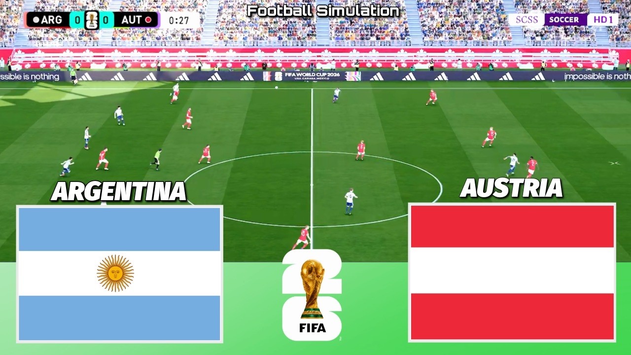 🔴 LIVE | Argentina vs Austria - FIFA World Cup 2026 | PES 21 Simulation