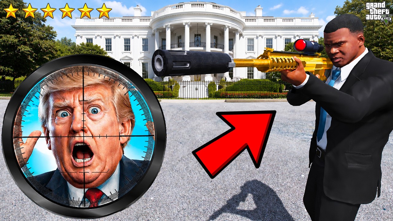 Franklin Assassinates The President Trump in GTA 5 | SHINCHAN and CHOP
