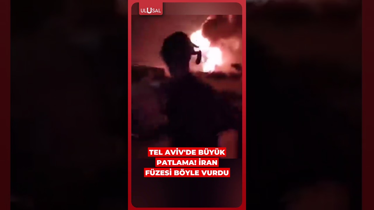 İran füzesi İsrail'i böyle vurdu! Tel Aviv'de büyük patlama #shorts #iran #telaviv