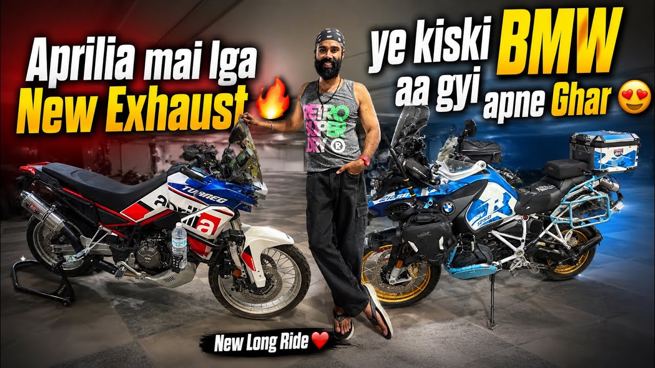 Ye kiski BMW aa gyi apne Ghar 😱 Any Guess ?🤔 New Ride ke liye new Exhaust laga liya Aprilia mai 🔥
