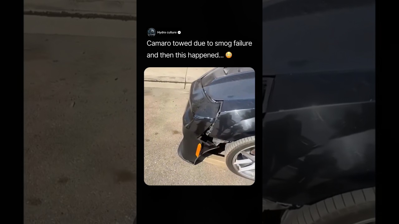 Camaro towed due to smog failure and then this happened... #camary #camaro