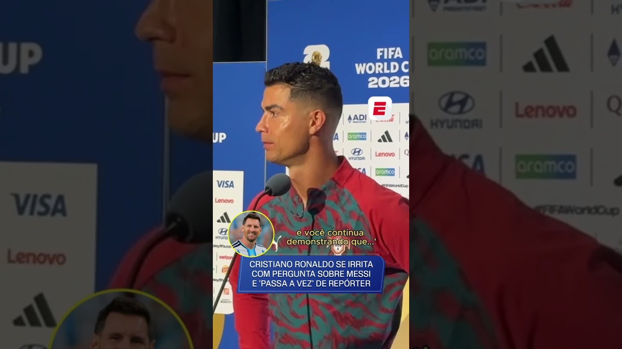 CRISTIANO RONALDO FICOU PISTOLA COM PERGUNTA SOBRE MESSI E OUTROS ASTROS! 🔥😱😱