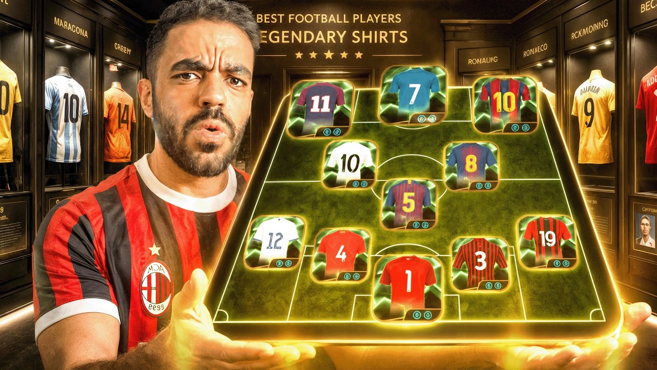 اختارت أفضل لاعب في التاريخ لكل رقم من 1 لـ11🤯تشكيله جباره تاريخيه🔥
