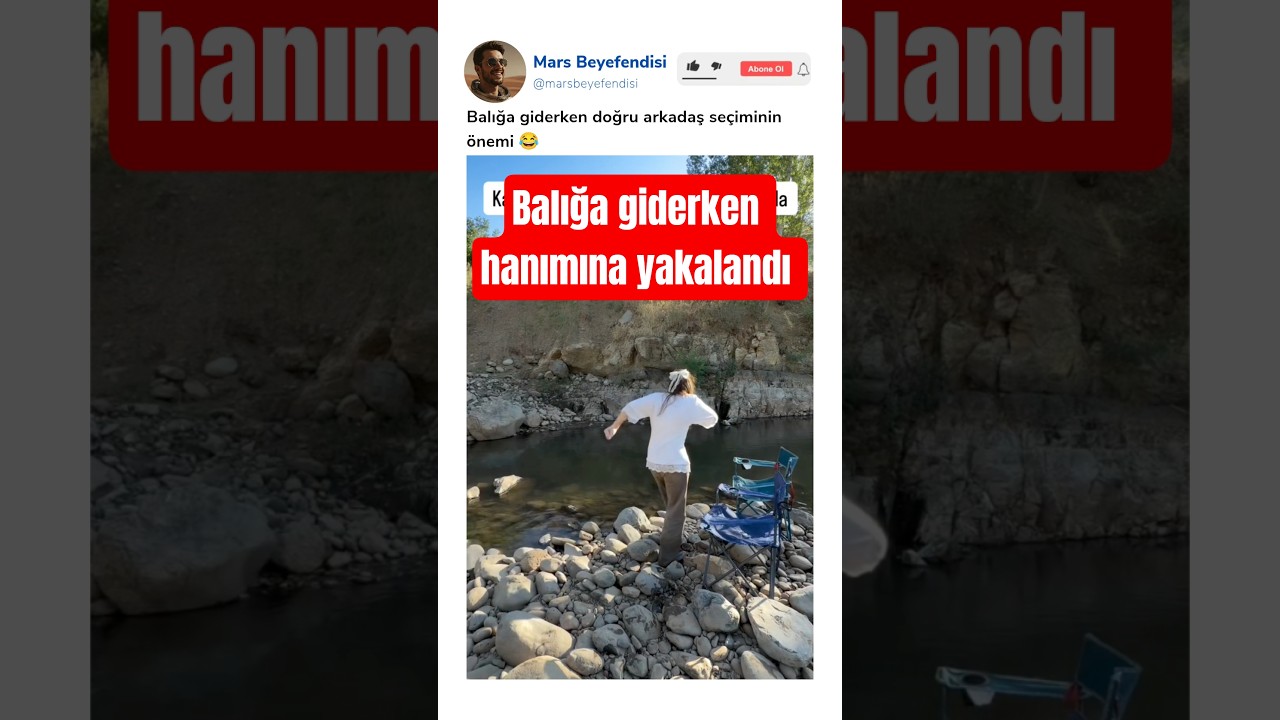 Balığa giderken eşine yakalandı