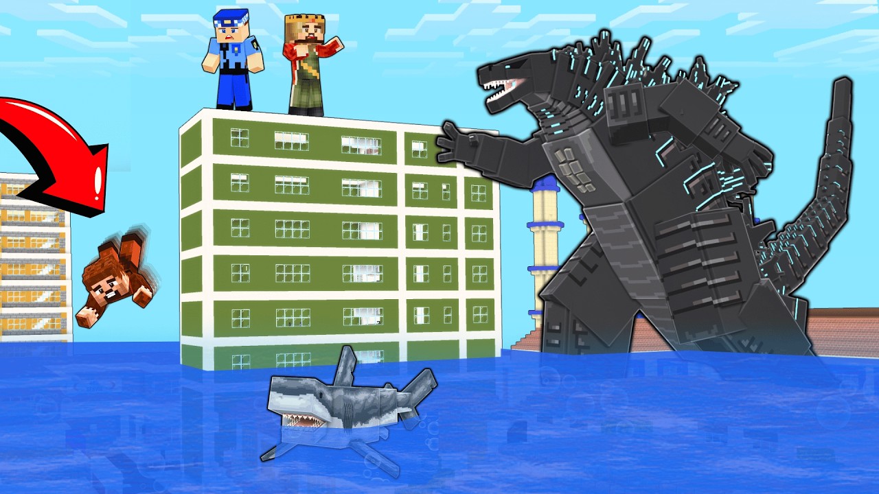 DEV GODZILLA ŞEHRİ YOK EDECEK! - Minecraft