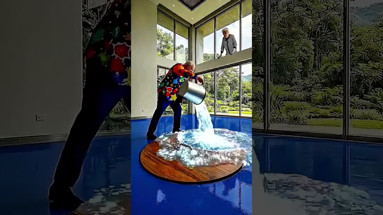 الراجل دا عمل أرضية من السمك 😳🐟