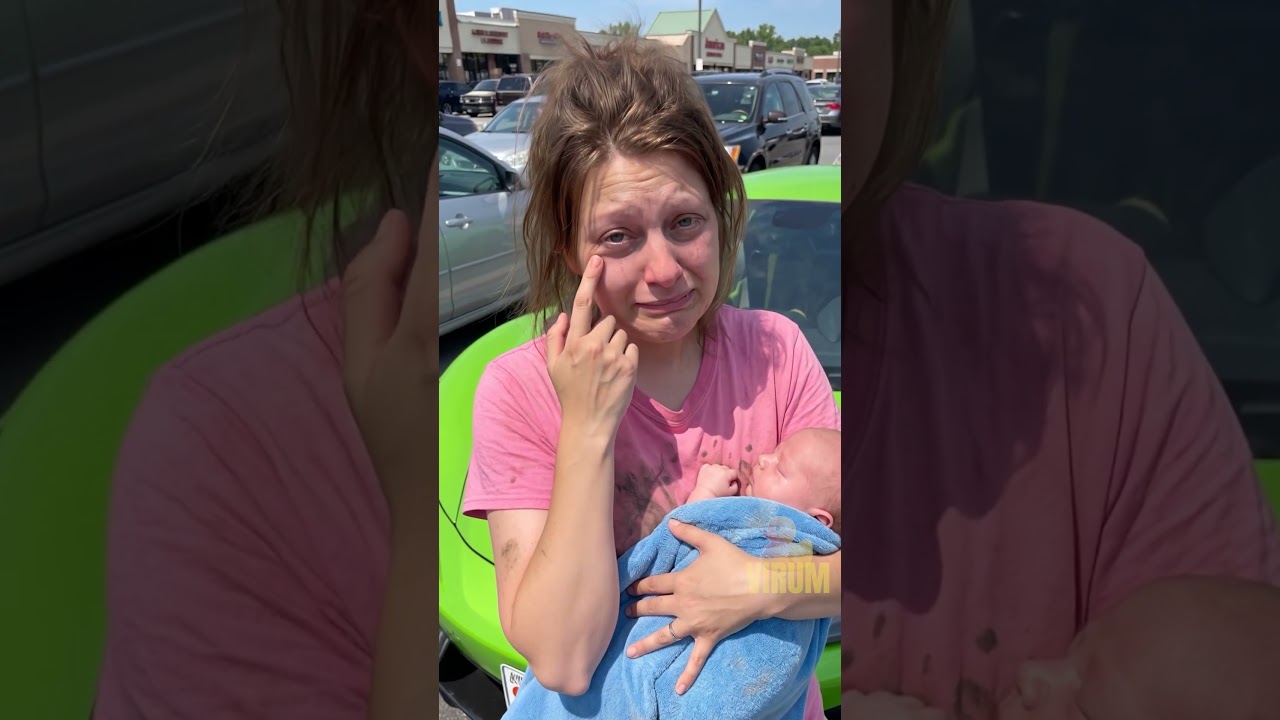 Taped Stroller Cracks His Green Sports Car, He Throws It In The Bin