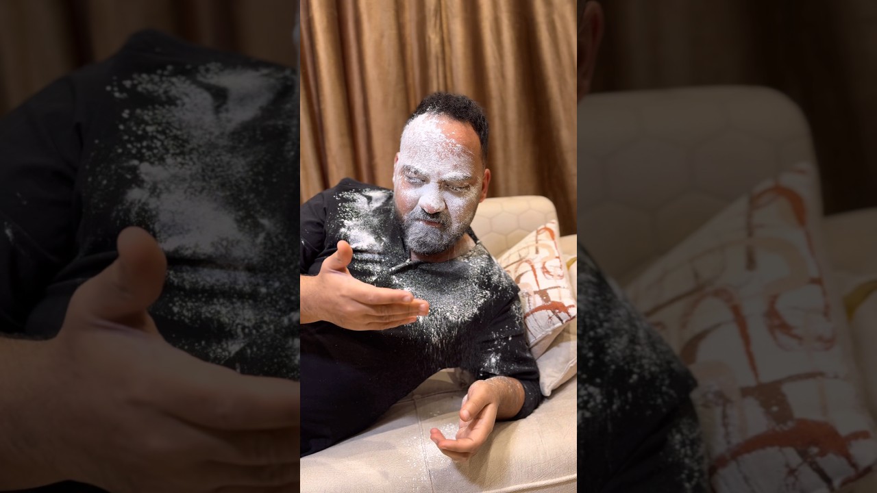 حطت بودره على اوجاهم 😂