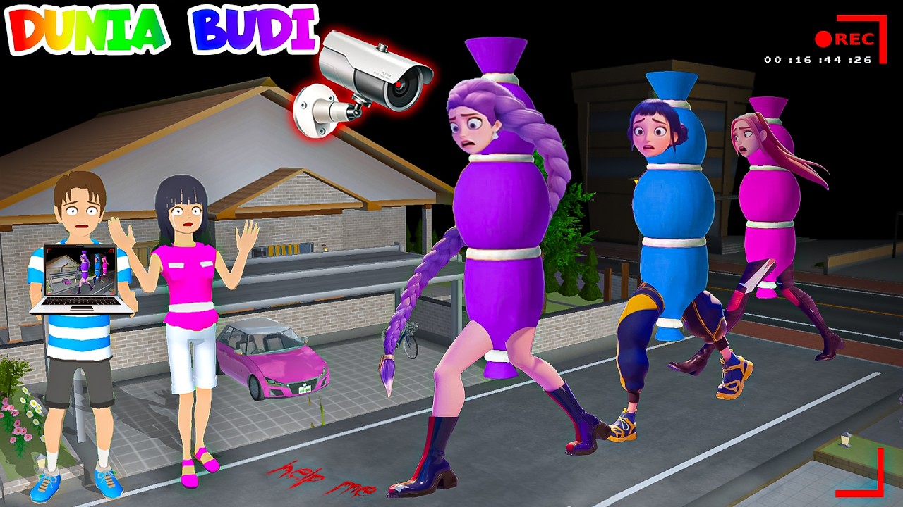 Yuta Mio Panik! CCTV Merekam POCONG RUMI, MIRA, ZOEY KPOP DEMON HUNTER Mengerikan Di Depan Rumah 😱