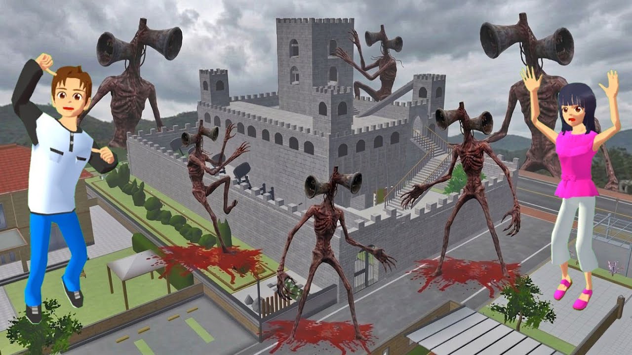 Yuta Mio Buat Benteng Raksasa Paling Aman Dari PASUKAN SIREN HEAD 😱| Sakura School Simulator