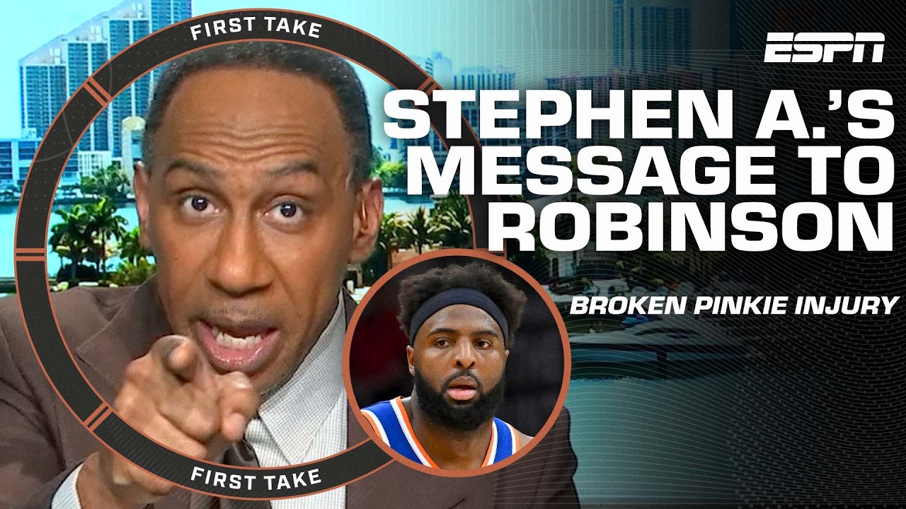 Stephen A. LOSES IT over Mitchell Robinson's injury 😡🗣️ 'YOU BETTER PLAY!' | First Take