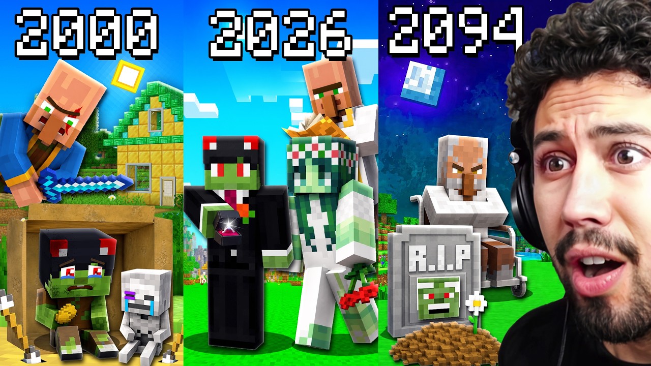 حياتي كزومبي من طفل صغير إلى رجل عجوز في قرية ماين كرافت !!؟