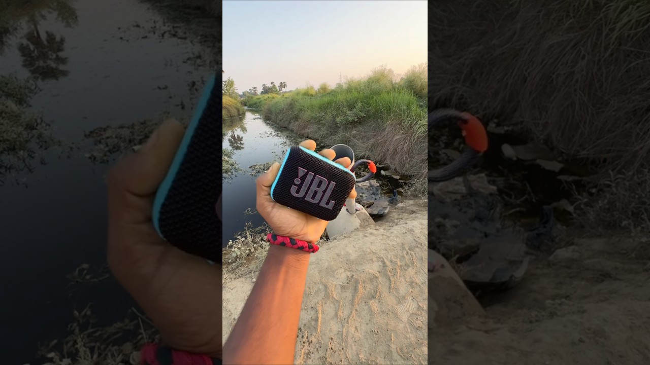 JBL Go pipe jumping drop puliya water speaker testing