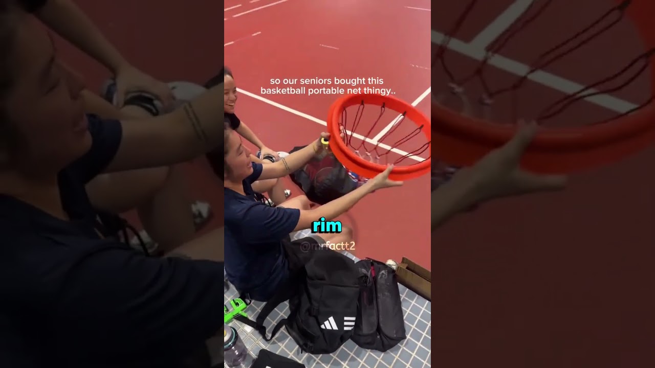 This Basketball Net Installs Itself! 🤯 #basketball