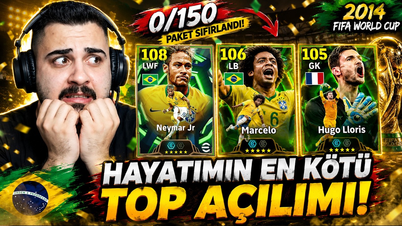 Hayatımın En Kötü Top Açılımı! 108 Neymar, Marcelo ve Lloris Top Açılımı + Deneme!