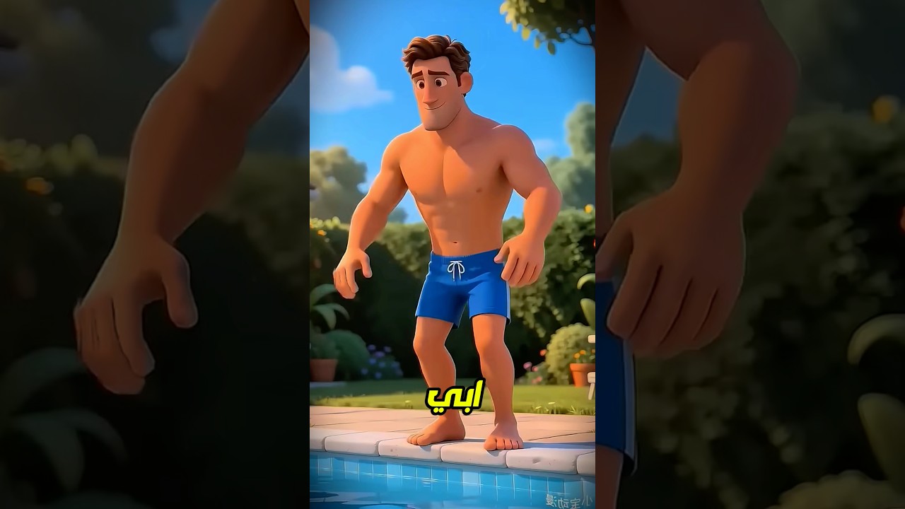 اختفى أبي في المسبح فجأة! 😱🔥