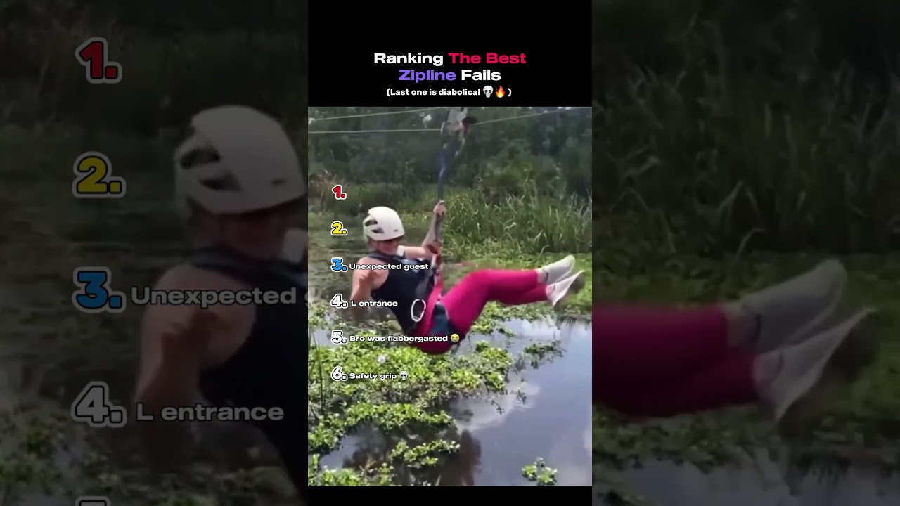 Ranking The Best Zipline Fails #trending
