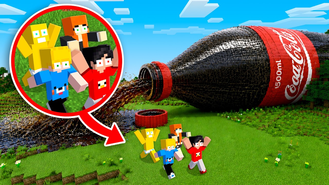 COCA-COLA Gigante INUNDOU o Minecraft!
