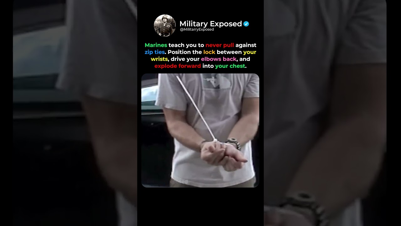 Marines Teach: How To Break Out Of Zip Ties 🪖😳