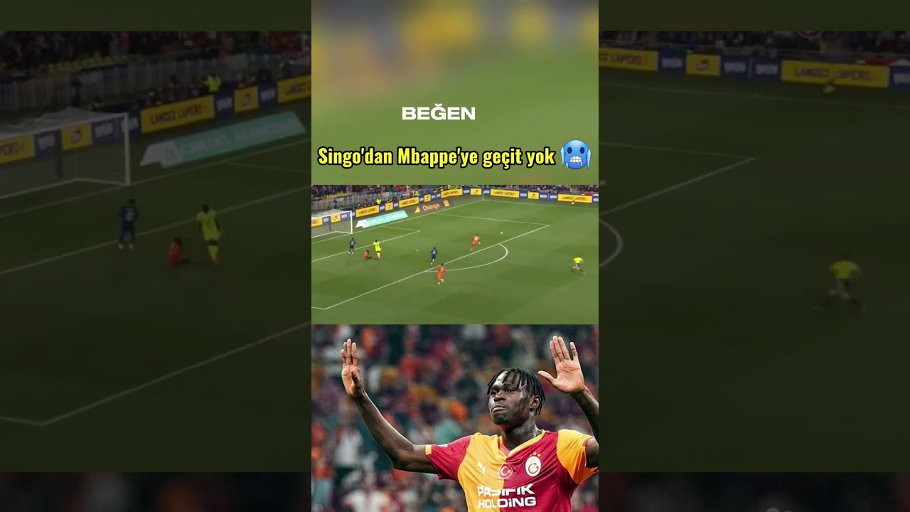 Singo'dan Mbappe'ye geçit yok 🥶 #galatasaray #futbol #shorts