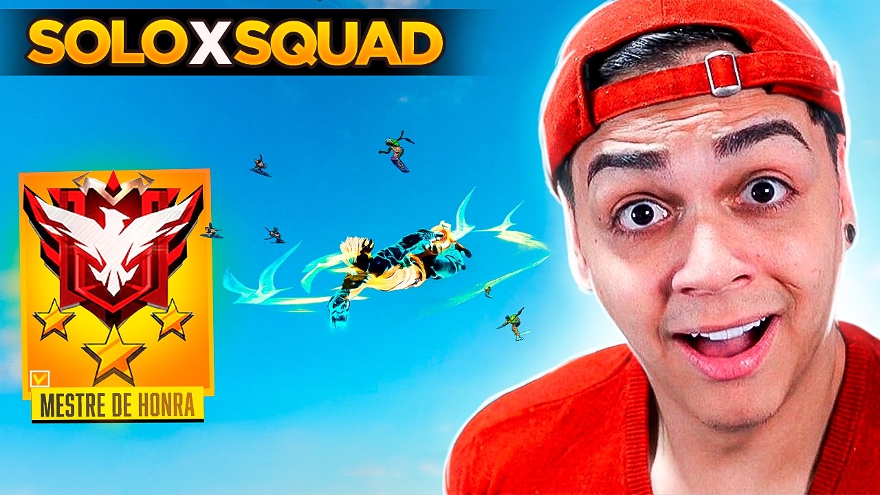 USEI A NOVA TRANSFORMAÇÃO SOLO VS SQUAD NA LIGA MESTRE DE HONRA!! FREE FIRE