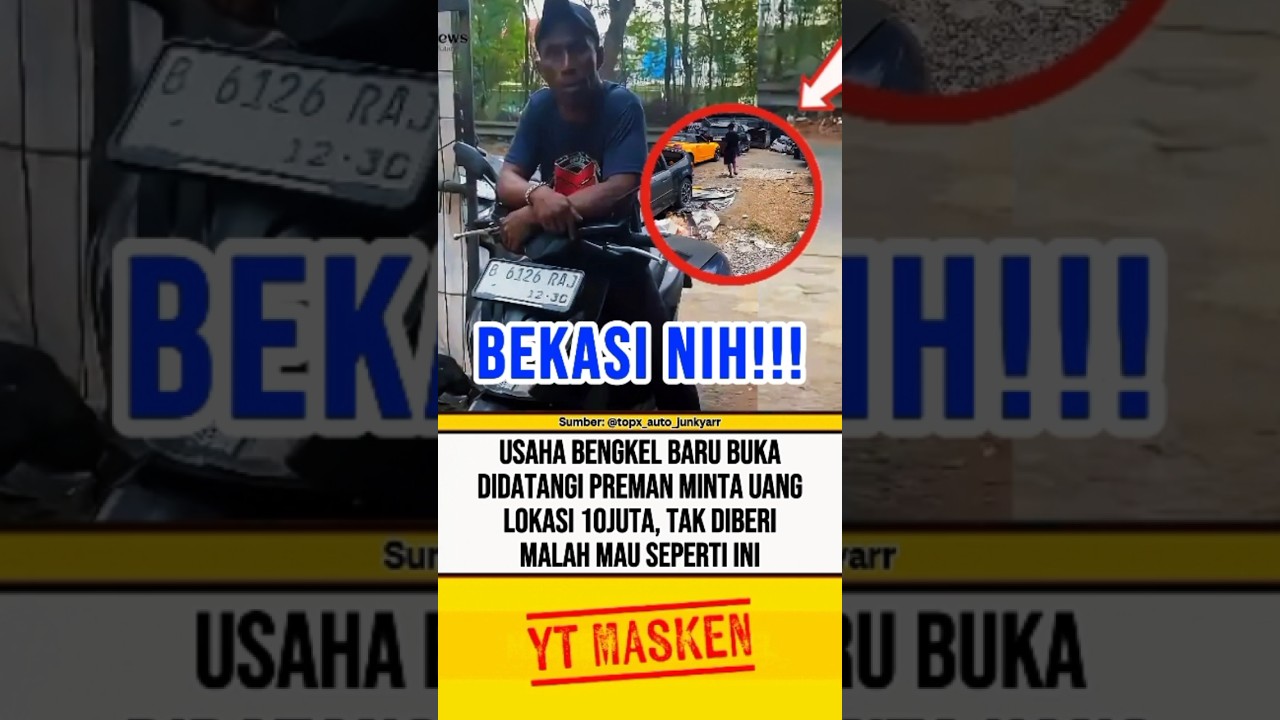 USAHA BENGKEL BARU BUKA DIDATANGI PREMAN MINTA JATAH LOKASI⁉️ #beritaterkini #trending #fyp #shorts