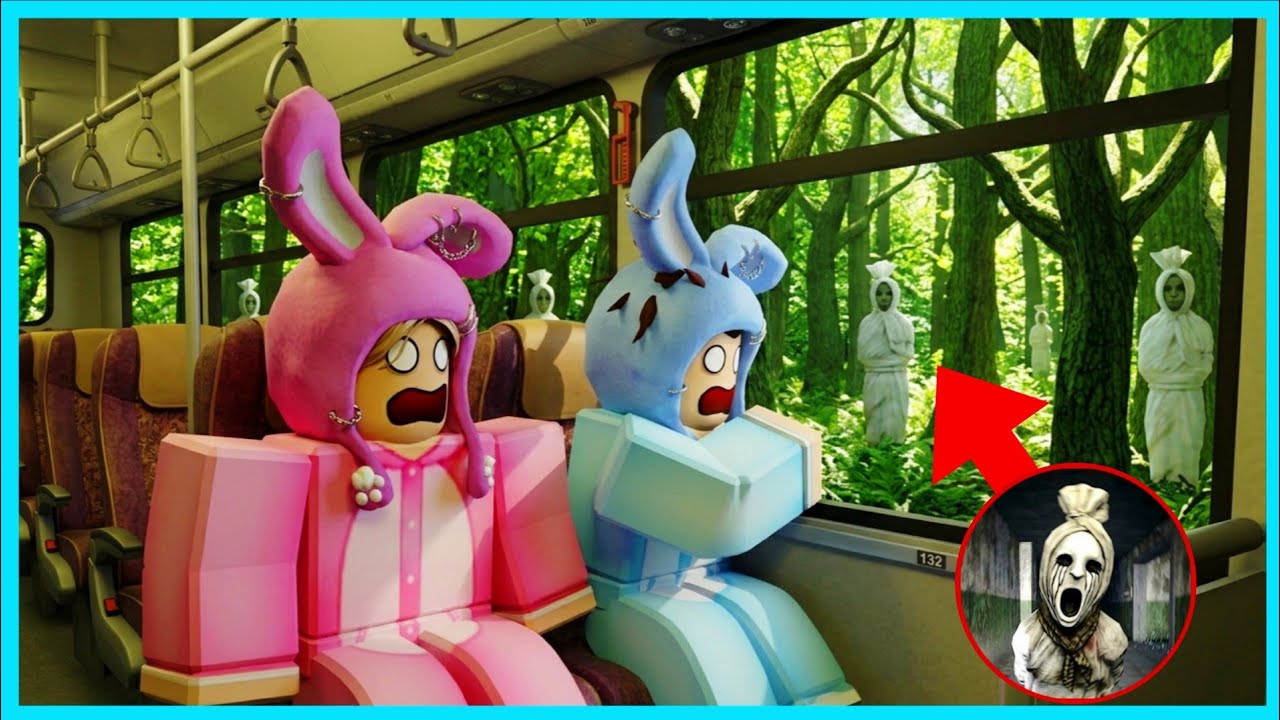 MIPAN & ZUZUZU Melihat Banyak Pocong Di Jalan Saat Liburan Naik Bus! ROBLOX