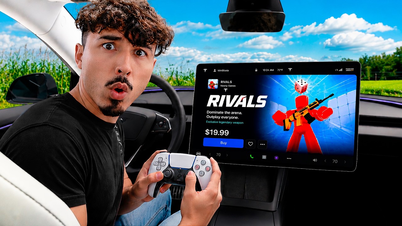 I tested ROBLOX RIVALS in a TESLA