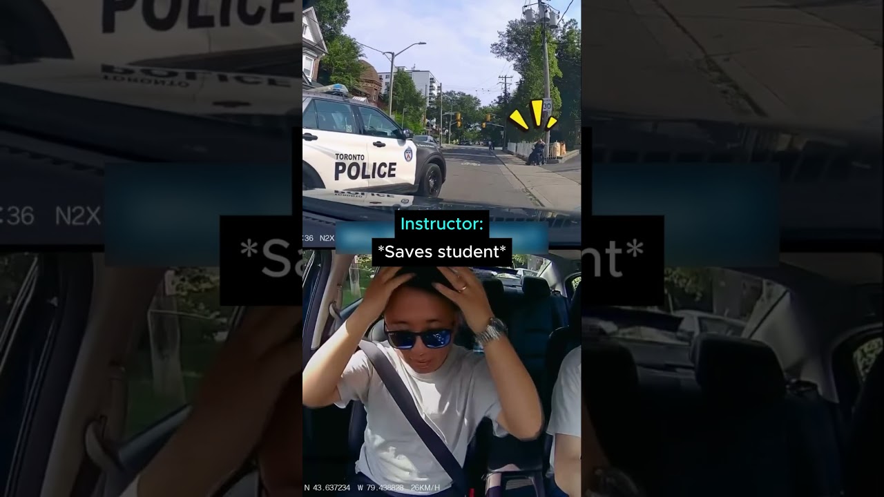 Police Car Almost Crashes! (@littletibetdrivingschool)